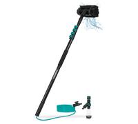 Brosse à laver télescopique - 4,60 m | Brosse multi-usages, tuyau et distributeur de savon inclus