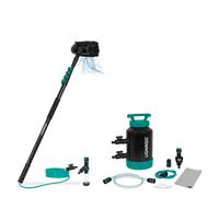 VONROC Brosse de Lavage Télescopique 4,60m + Adoucisseur d’Eau Portable | Kit Nettoyage Extérieur Haute Performance | Idéal pour Voiture, Camping-Car, Panneaux Solaires | Eau Douce sans Calcaire
