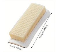 Brosse à lessive robuste avec poignée antidérapante et poils doux et durs - Grattage en douceur, convient aux vêtements délicats, chaussures, bijoux et surfaces dures - Brosse à récurer le linge, conv