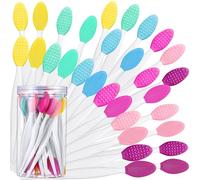 Brosse à lèvres exfoliante double face en silicone - Brosse à lèvres douce - Outil de beauté pour une peau plus lisse et un aspect des lèvres plus volumineux - 6 couleurs (30)
