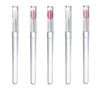 Brosse À Lèvres Portable En Silicone Avec Couvercle,Applicateur De Baume À Lèvres Multifonctionnel Doux,Rouge À Lèvres,Brillant À Lèvres,Pinceaux De Maquillage,1/3/5 Pièces..Mix-5pcs