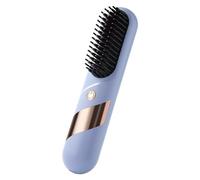 Brosse à lisser - 4 réglages de température - Écran LED rechargeable via USB - Chauffage rapide - Peigne à lisser - Coffret cadeau - Pour voyage, maison, voyage