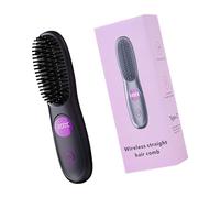 Brosse à lisser avec technologie 3 réglages de chaleur - Peigne de coiffage thermique - Poignée ergonomique - Outil de soins capillaires - Fer à boucler les cheveux