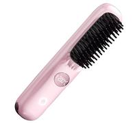 Brosse à lisser les cheveux - Brosse à chevux chauffante USB, lisseur compact | Brose de coiffage thermique ionique Rechargeable pour cheveux lisses épais et bouclés de voyage thermique en céramique
