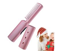 Brosse À Lisser Les Cheveux, Outil Léger à Recharge USB, Lisseur Compact Ionique Pince Chaud, Pour Femmes Maison Voyage Intérieur Extérieur Salons