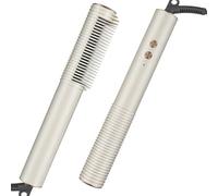 Brosse à lisser les cheveux, peigne à cheveux chauds, brosse à lisser les cheveux plats 2 en 1 pour femmes, anti-brûlure avec chauffage rapide à 5 temps