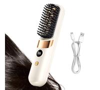 Brosse À Lisser Les Cheveux - Peigne Thermique Pour Former Des Boucles, Équipement De Coiffure Sans Fil | Appareil De Sculpture De Brin Guidé Par Affichage Intelligent De La Chaleur, Système De Créati