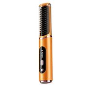 Brosse à lisser les cheveux portable, rechargeable, D | Cinq réglages, conception anti-brûlure