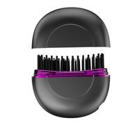 Brosse À Lisser Les Cheveux Sans Fil - 1500mAh Liscing Chauffé Portable Avec 55 ℃, 65 ℃, 75 ℃ | 3h Mini Négatif Barbe D'ion Lisseur Pour Les Hommes | USB Rechargeable, Pinceau À Cheveux Pour