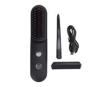 Brosse à lisser les cheveux sans fil, peigne ionique négatif, température réglable, charge rapide, outil de coiffure portable pour femmes avec cheveux épais, bouclés ou fins,