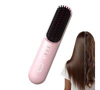 Brosse à lisser les cheveux | Styling sans fil à 4 températures | Brosse à lisser sans fil,pour femmes, adolescentes, filles, cheveux courts, longs, maison, bureau, voyage, extérieur, fêtes