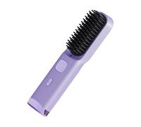 Brosse À Lisser - Lisseur À Brosse Chaude, Styler À Chauffage Rapide Rechargeable, Chauffage Rapide Anti-brûlure À 4 Températures, Chargement USB, Affichage De La Température | Pour Un Style Long, Cou