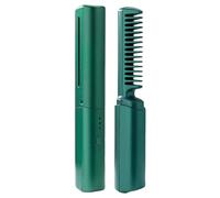 Brosse à lisser - Peigne à lisser de 18,5 cm, durée décente | Peigne à coiffer rechargeable sans fil avec revêtement en céramique, brosse coiffante pour voyage, usage quotidien, salon à domicile