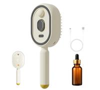 Brosse à lisser - Peigne rechargeable avec huile et verre doseur - Défroisseur à vapeur - Pour cheveux épais, lisses, ondulés, bouclés, lissage, maison, , voyage, filles et femmes