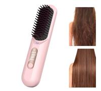 Brosse à lisser portable pour voyage - Outil sans fil rechargeable par USB | Température réglable avec fonction de chauffage rapide, design compact, idéal pour les femmes et les hommes, 20 x 4,5 x 3,5