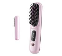 Brosse À Lisser Pour Cheveux,Lisseur Léger Avec Contrôle de Température | Brosse à Lisser Sans Fil - Pour Femmes, Famille Et Amis, À La Maison Et En Voyage, En Intérieur Et Extérieur, Pour Salons Et