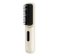 Brosse à lisser pour cheveux | Outil sans fil pour lisser/friser | Peigne de lissage rechargeable USB - Pour la maison, le salon, les voyages, les transferts de travail, les femmes, les hommes et les