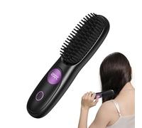 Brosse À Lisser Pour Cheveux,Peigne Anti-Brûlure Sans Fil Rechargeable Par USB - Appareil de Lissage de Voyage,pour Voyage Brushing Professionnel Vacances Fêtes Salon Maison Mariage Fête de la Mariée
