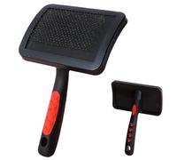 Brosse À Lisser Pour Chien - Peigne Antidérapant Avec Empreinte De Patte Et Poignée Noire | Brosse De Nettoyage Moelleuse Démêlante Pour Chiens | Fournitures De Brose Pour Chat Pour Le Toilettage. Do