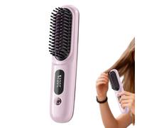 Brosse à lisser rechargeable sans fil | La brosse à lisser sans fil avec batterie longue durée offre une coiffure lisse à tout moment et n'importe où.