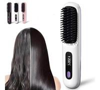 Brosse à lisser sans fil, 3 réglages de température, lissage sans effort, brosse Bella Pro, peigne à lisser portable sans fil Lonic