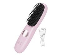 Brosse à lisser sans fil - Brosse à cheveux chauffante sans fil | Peigne chauffant rechargeable à 3 niveaux pour femmes hommes et femmes - Pour les vacances, les voyages, les vacances, les rendez-vous
