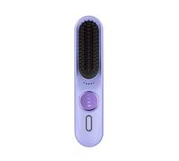 Brosse à lisser sans fil - Pour les voyages et les déplacements - 2000 mAh - Fer à lisser - Écran LED - Coiffage facile - Pour les vacances, les voyages sur la route, les déplacements, les rendez-vous
