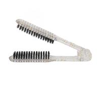 Brosse à Lisser Transparente Double Face, Poignée Ergonomique pour une Longue Durée de Vie, Nylon ABS