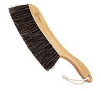 Brosse à Main en CRIN de Cheval pour Nettoyage de la Maison, Manche en Bois, Brosse Douce pour comptoir, Meubles, lit, Banc, cheminée, Voiture, Magasin, 35,6 cm de Long