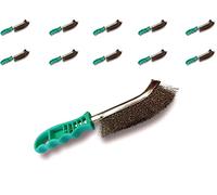 Brosse à main métallique convexe | Lot de 10 | 1 rang acier inox 0,30 | Brossage et nettoyage de la rouille ou des soudures | Usage occasionnel ou intensif | SKRIB | Kibros 8SPIVIx10