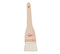 Brosse à manche en bois à bord droit pour griller, barbecue, pain, pâtisserie, huile, crème, badigeonner - M