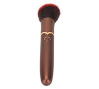 Brosse à maquillage électronique, 10 vitesses, portable, souple, rechargeable pour salon de beauté (tête oblique marron)