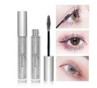 Brosse À Mascara En Diamant Scintillant Et Pailleté, Pour Le Maquillage Des Grands Yeux, Gel Scintillant, Argenté, Brillant, Pour Cils