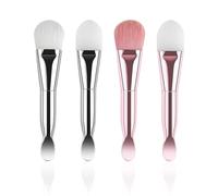 Brosse À Masque 2-En-1 En 4 Pièces, Pinceau En Silicone À Boutons Doux, Créatif Et Outil Multifonctionnel, Réutilisable, De Type De Type Frottis.