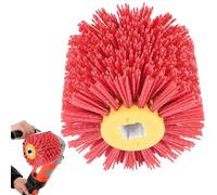 Brosse à meuler : Grain 80, Largeur 100 mm - Ø 120 mm | Brosse à tambour adaptée, brosse en nylon pour machine à satiner Rouge Brosse à meuler Brosse à poils Brosse à grain Brosse à tirer le fil