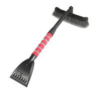 Brosse à Neige Amovible de 65 cm,tête rotative équipée d'une raclette et d'un grattoir à Glace,adaptée aux Pare-Brise de Voiture et de Camion,Rouge/Jaune(Red)