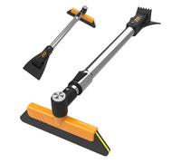 Brosse à neige pour voiture - Grattoir à glace pour camion avec rotation à 360 degrés, outil de dégivrage extensible pour temps froid d'hiver, brosse et raclette durables pour voiture, camion, SUV