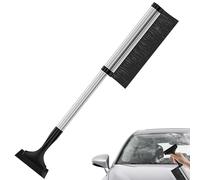 Brosse à Neige télescopique et grattoir à Glace, Brosse à Neige Extensible pour Voiture avec raclette et Gant, déneigeuse de Pare-Brise de 24,6 Pouces pour l'hiver, Nettoyeur Black