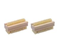 Brosse a Ongle et Main Gerlon - 2 Faces et 2 Longueur de Poils pour Déloger Facilement Toutes Les Salissures (Lot de 2)