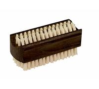Brosse à ongles en bois thermique huilé, poils naturels clairs et puissants