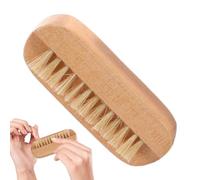 Brosse à ongles - Outil de nettoyage des ongles pour un nettoyage doux, en bois avec poils de sanglier durables pour manucure, pédicure, salon, spa, centre de maison, dortoir, salle de bain, adultes