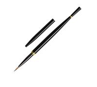 Brosse à ongles professionnelle, Art essentiel, avec poignées coudées, manucure de mise en forme détaillée pour vernis Gel, Tube en aluminium