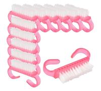 Brosse à Ongles Rose 50 Pièces Dépoussiérante en Plastique, Forme | Petite Brosse Douce pour Nettoyer la Poussière, Nylon Compact, Usage Maison et Professionnel, Prise en Main Facile