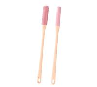 Brosse à orteils - Exfoliant pour les pieds de douche, brosse à long manche | 2 baguettes de pédicure imperméables, applicateur de lotion flexible, nettoyant de bain antidérapant, masseur doux pour