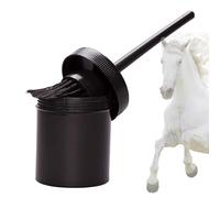 Brosse À Panser Les Sabots, Brosse À Panser Les Sabots, Brosse en Fer À Cheval pour l'huile, Brosse À Sabots avec Seau - Brosse À Seau D'huile De Sabot Uniforme en Poils - Bouteille D'huile De Soins