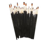 Brosse À Peindre En Nylon À Gouache Ensemble De Pinceaux De Peinture Couleur De L'eau Fournitures Artistiques À Pointe Ronde Et De Différentes Formes 12 Pièces/Ensemble