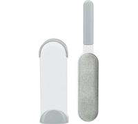 Brosse à peluche 33 cm blanche/grise