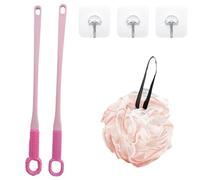 Brosse à pied à long manche, brosse à pieds en silicone sous la douche avec longue poignée, brosse ergonomique pour les pieds entre les orteils, moyen facile de nettoyer entre les orteils