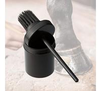 Brosse à pied de cheval à long manche avec seau, construction en plastique pour une utilisation stable, prise en main antidérapante pour une manipulation confortable et un toilettage efficace