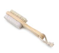 Brosse à Pieds en Bois avec Pierre et Poils de Sanglier